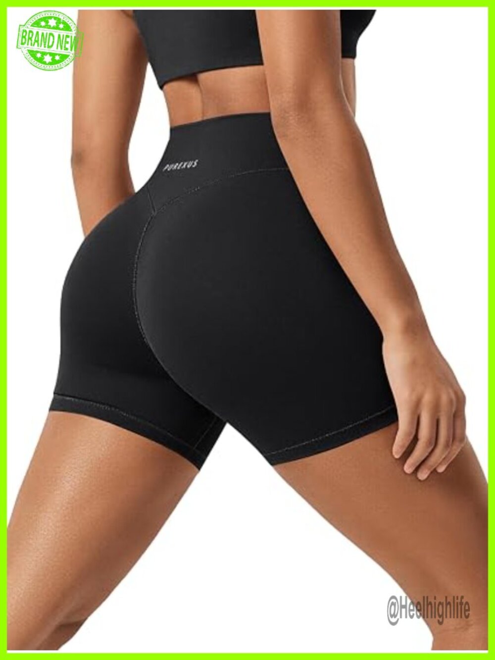 Hidden Scrunch Butt Lifting Biker Shorts 5" Tummy Control High-Waist